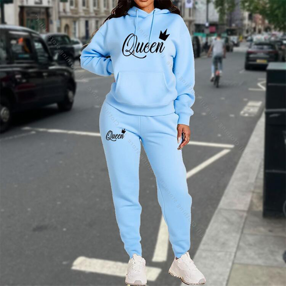 Streetwear Brand Tracksuit - Conjunto de Roupas Femininas para Outono