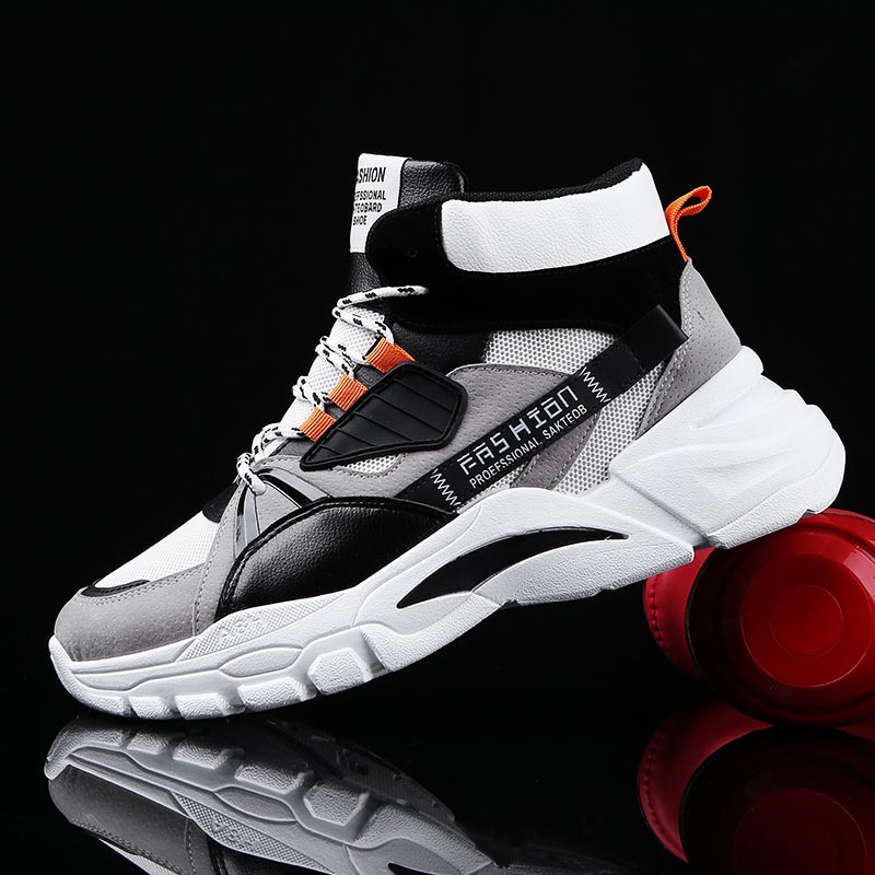 Streetwear Brand Sale - Hightop-Sapatilhas Esportivas Masculinas, Sapatilhas de Cima