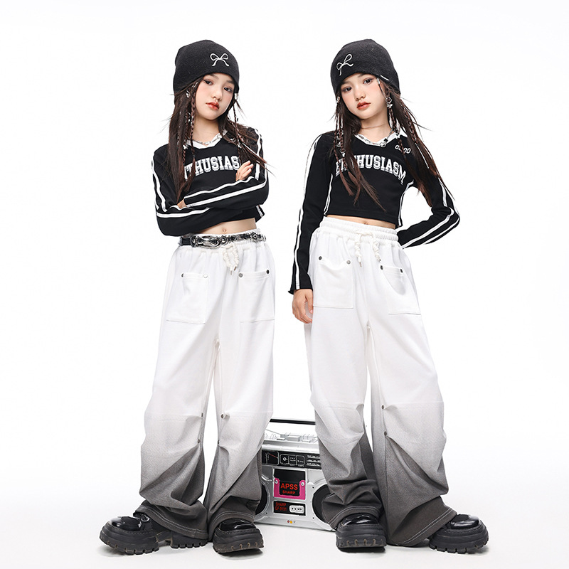 Streetwear Brand Tracksuit - Crianças meninas hip hop marca rua