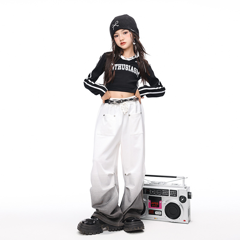 Crianças meninas hip hop marca - Streetwear Brand Tracksuit avaliação e preço