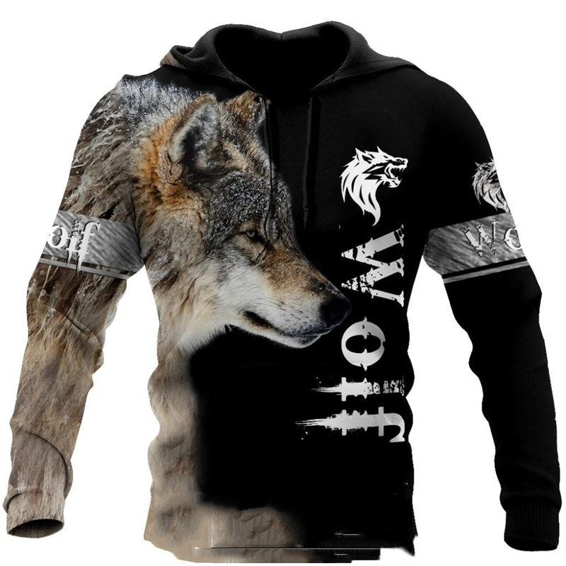 Lobo 3D dos homens Impresso Ho - Streetwear Brand Tracksuit avaliação e preço
